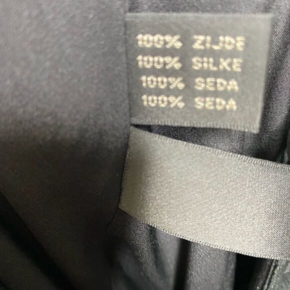 Ralph Lauren Spring 2007 Jet Black Stretch Silk Damask Piano Fringe Pencil Skirt - Picture 16 of 16